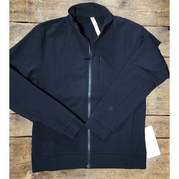 NWT Lululemon Men's Sojourn Windbreaker Jacket Black Medium Water-Repellent - Picture 2 of 12